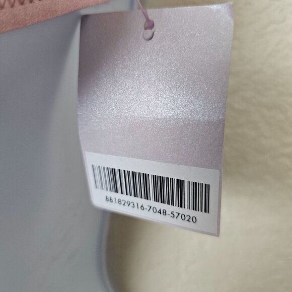 Savage X Fenty Bra Unlined Pink Metallic Gold Lace Mesh Wireless Women's S NWT - Picture 10 of 16